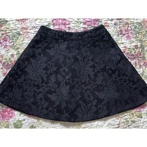 Black Lace Circle Skater Skirt